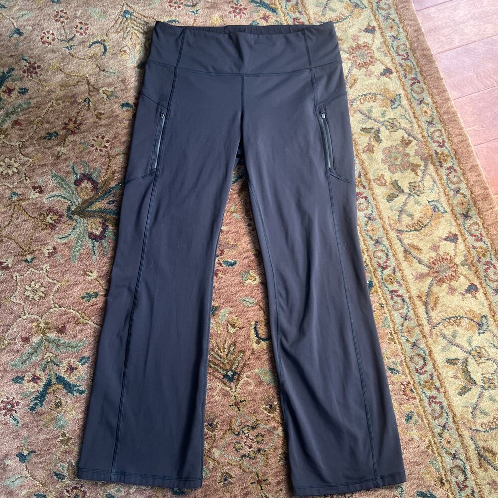 Athleta Rainier Bootcut Black Fleece Lined Stretch Hiking Outdoor Gorpcore XL - Picture 2 of 11